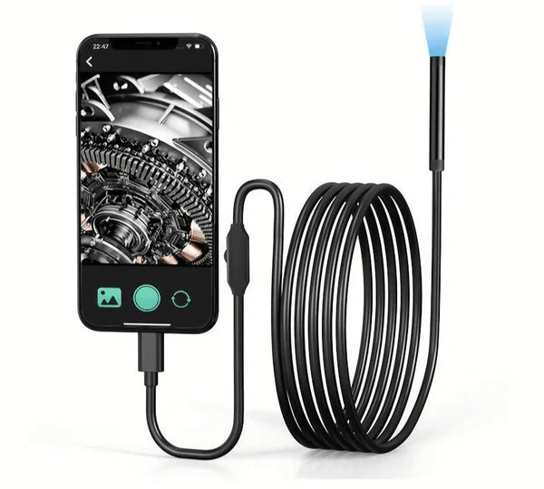 Inspektionskamera för iPhone 2025 – Vattentät Endoskopkamera med LED & 1080p - Carlevel