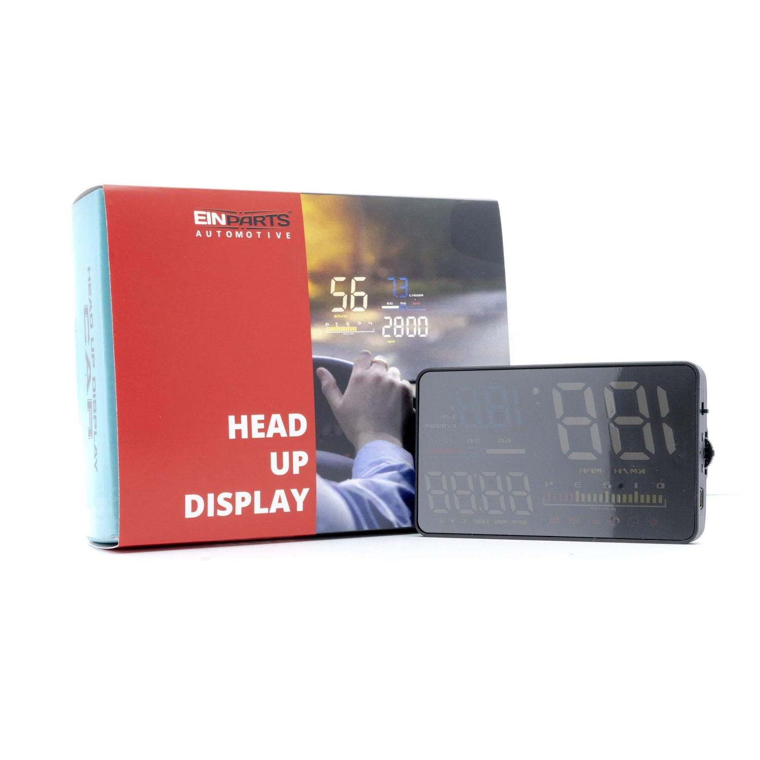 Head-up display till bil med digital information