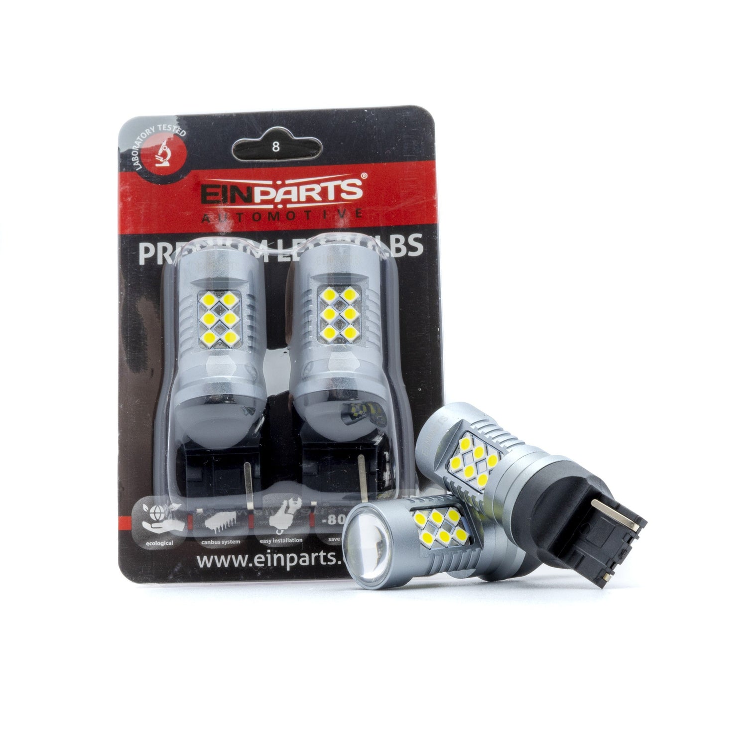 T20 W21W LED-lampor till bil