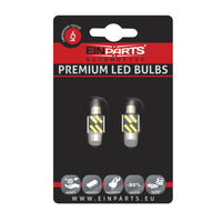 LED-lampa för bil – C5W/ C10W – SV8.5–8 – 6000K – 4 LED – SMD 7020 – 2-pack