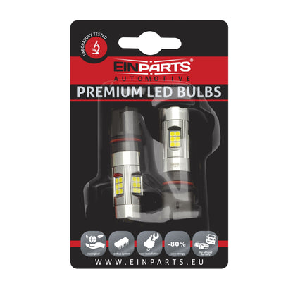 LED-lampa för bil – PSX26W – PG18.5D-3 – 6000K – 27 LED – SMD 3030 – 2-pack