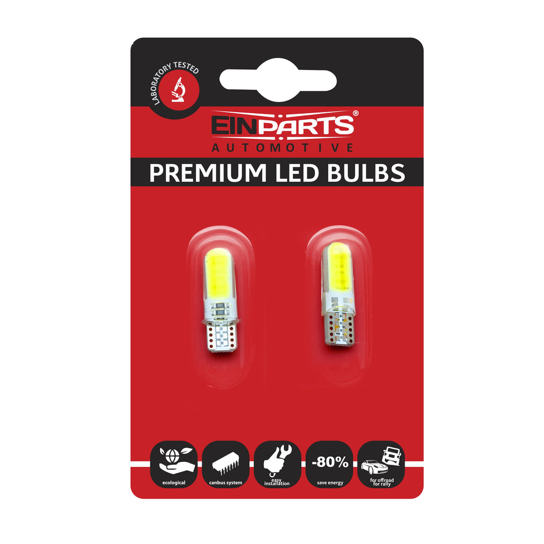 LED-lampa för bil – W5W – W2,1x9,5d – 6000K – 2 LED – COB – 2-pack