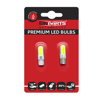 LED-lampa för bil – W5W – W2,1x9,5d – 6000K – 2 LED – COB – 2-pack