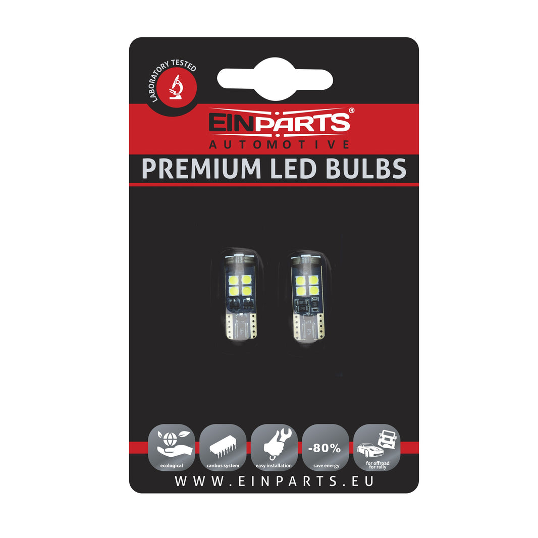 LED-lampa för bil – OSRAM – W5W – W2,1x9,5d – 6000K – 12 LED – SMD 3030 – 2-pack