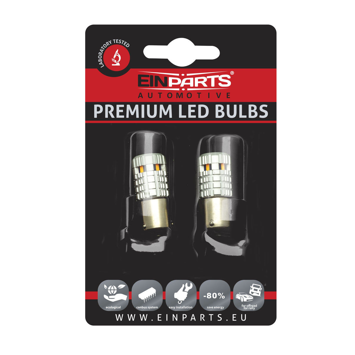 LED-lampa för bil – PY21W – BAU15S – 1700–1800K (Orange) – 6 LED – SMD 1860
