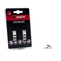 LED-lampa för bil – W5W – W2,1x9,5d – 6000K – 6 LED – SMD – 2-pack