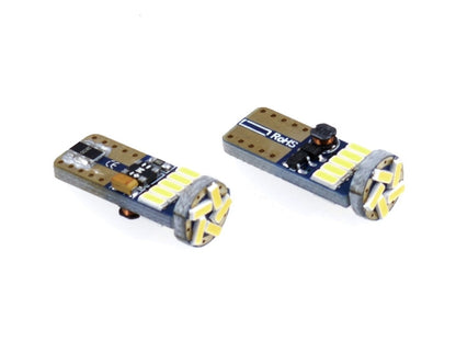 LED-lampa för bil – W5W – W2,1x9,5d – 3000K – 15 LED – SMD 4014 – 2-pack