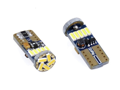LED-lampa för bil – W5W – W2,1x9,5d – 3000K – 15 LED – SMD 4014 – 2-pack