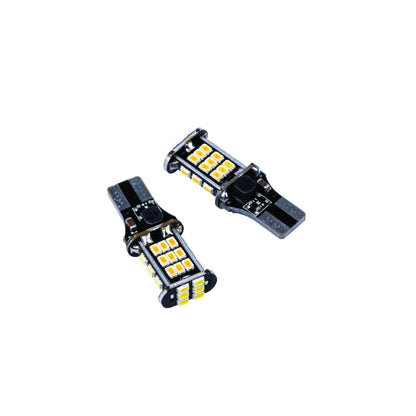 LED-lampa för bil – W16W – W2,1x9,5d – 1700–1800K (Orange) – 30 LED – SMD 3020