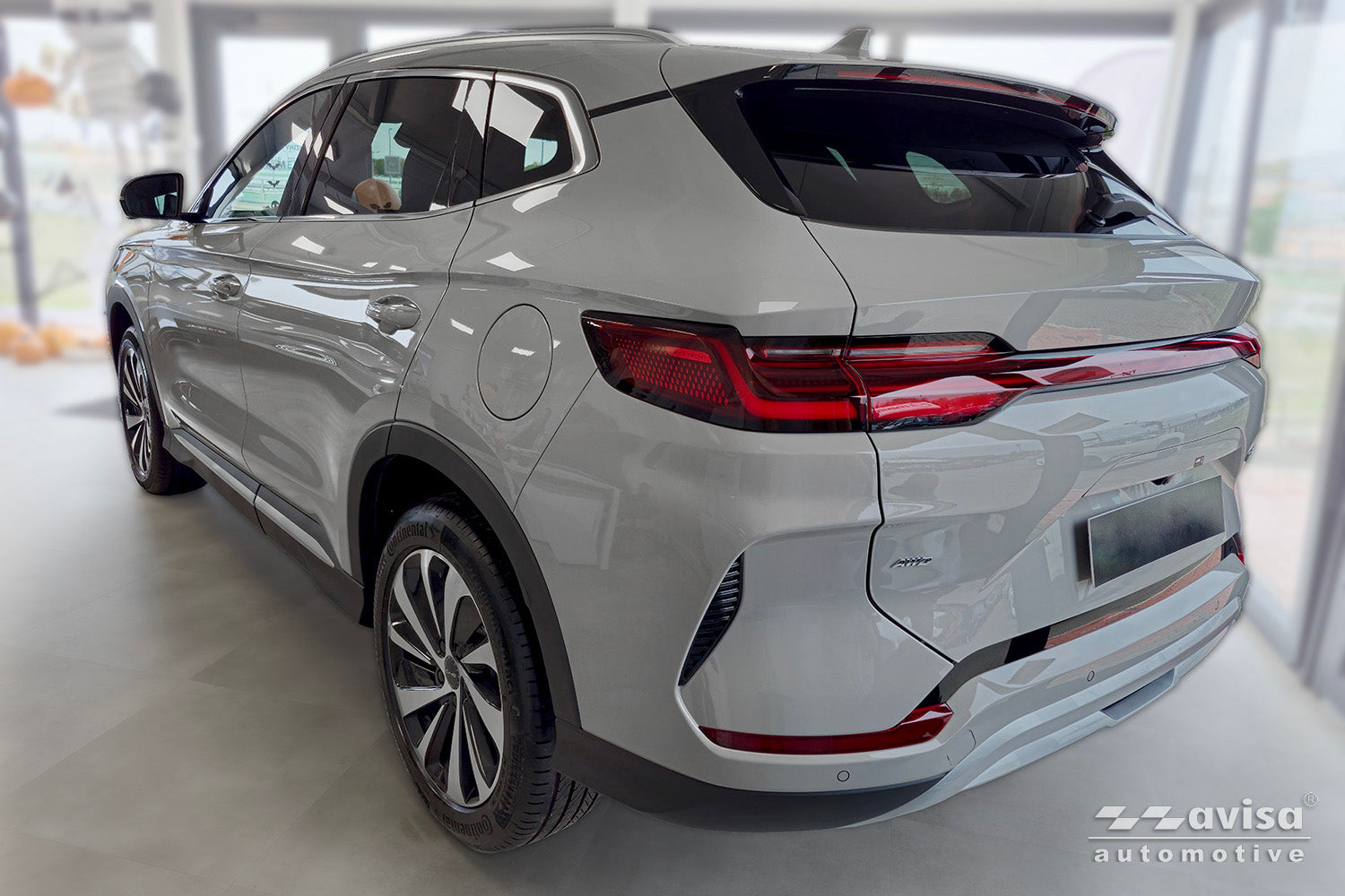 Tröskelskydd Lines BYD Seal U Dm-i 2024+ – Silver satin – detaljbild 3