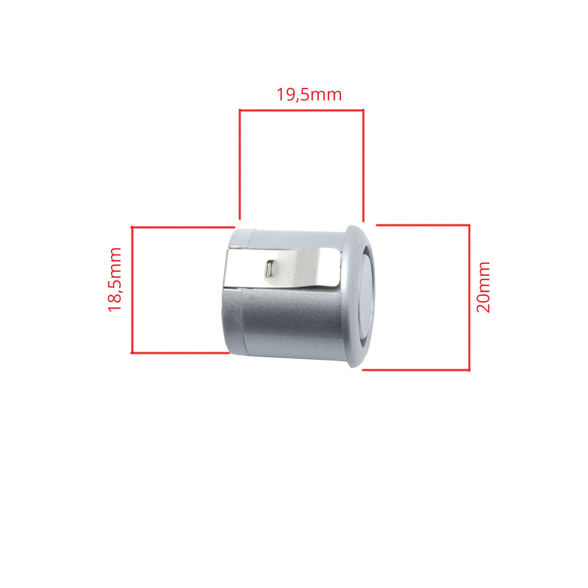 Parkeringssensor med display – Silver – ultraljudssensor – 4 sensorer – 4x 2,5 m