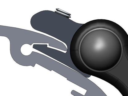 Lazer fäste för mittmontering Linear (Rostfritt stål) – produktvy från sidan | Lazer