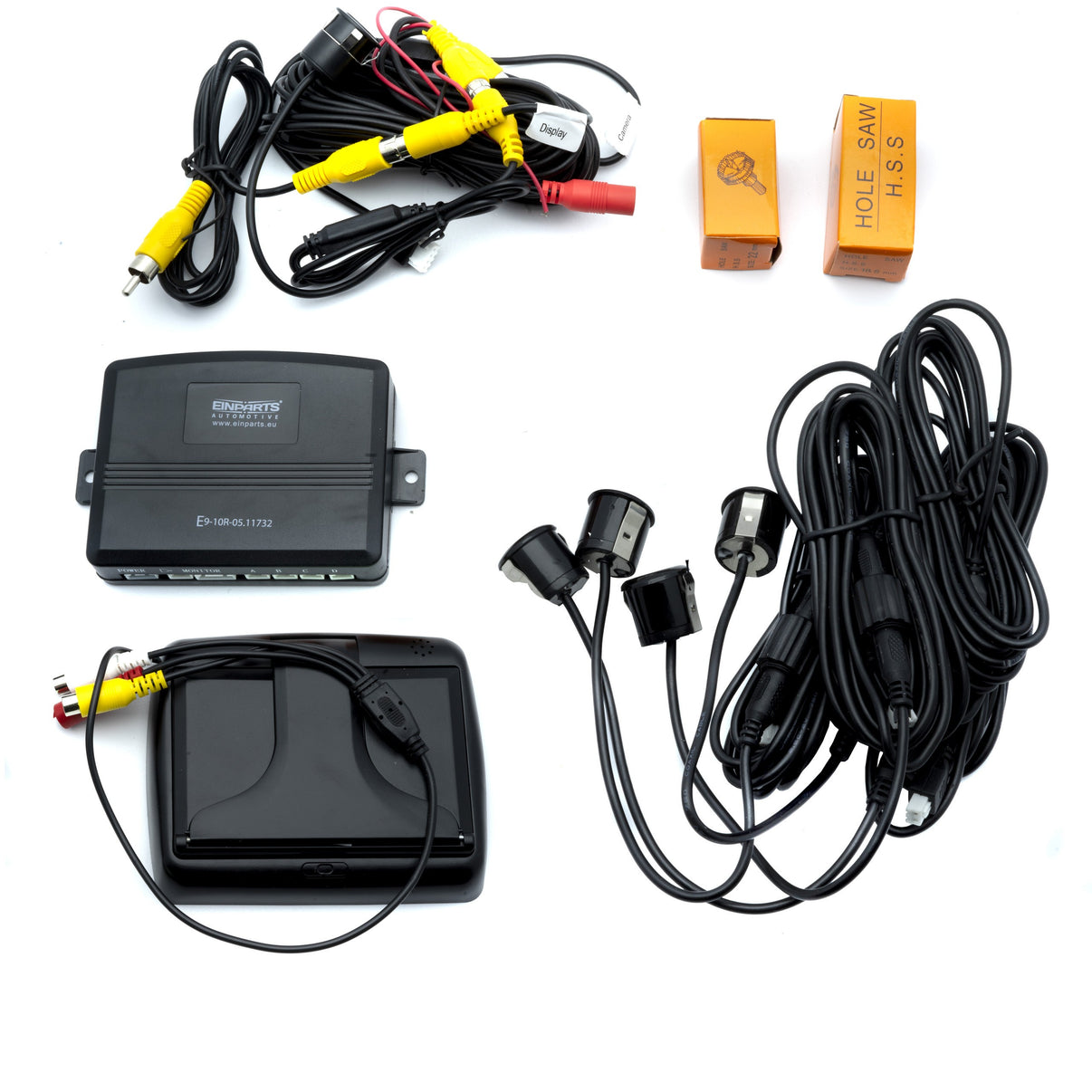 Parkeringssystem med kamera – Svart – 9V - 16V – ultraljudssensor