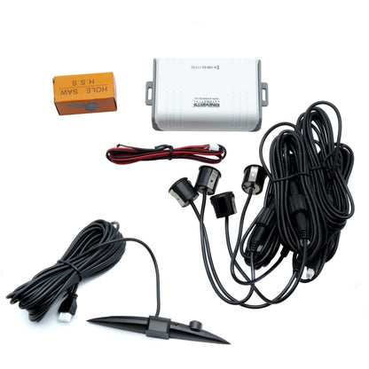 Parkeringssensor med display – Svart – ultraljudssensor – 4 sensorer – 4x 2,5 m