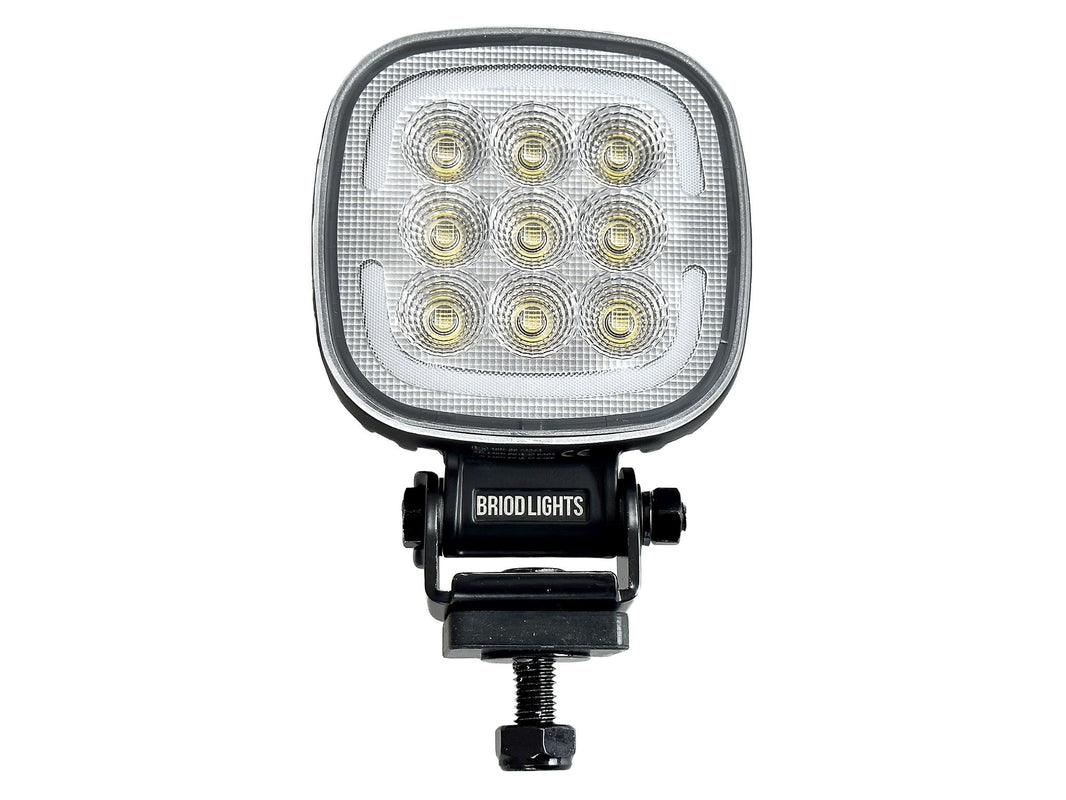BriodLights TRIO Arbetslampa med blixtljus – 45W – produktbild framifrån | Briodlights