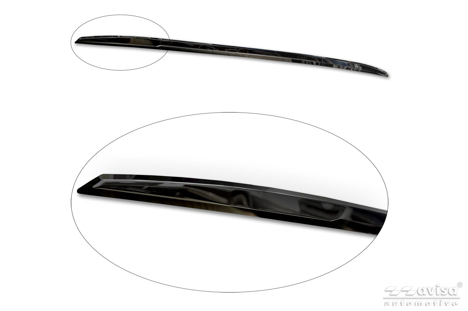 Bakluckelist Ford Tourneo Custom II 2023+ – Spegelblank svart (2/51202)