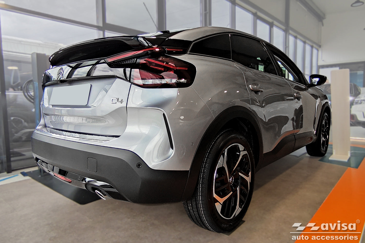 Tröskelskydd Lines Citroen C4 III crossover 2020+ / Citroen C4X 2023+ – Silver satin – detaljbild 3