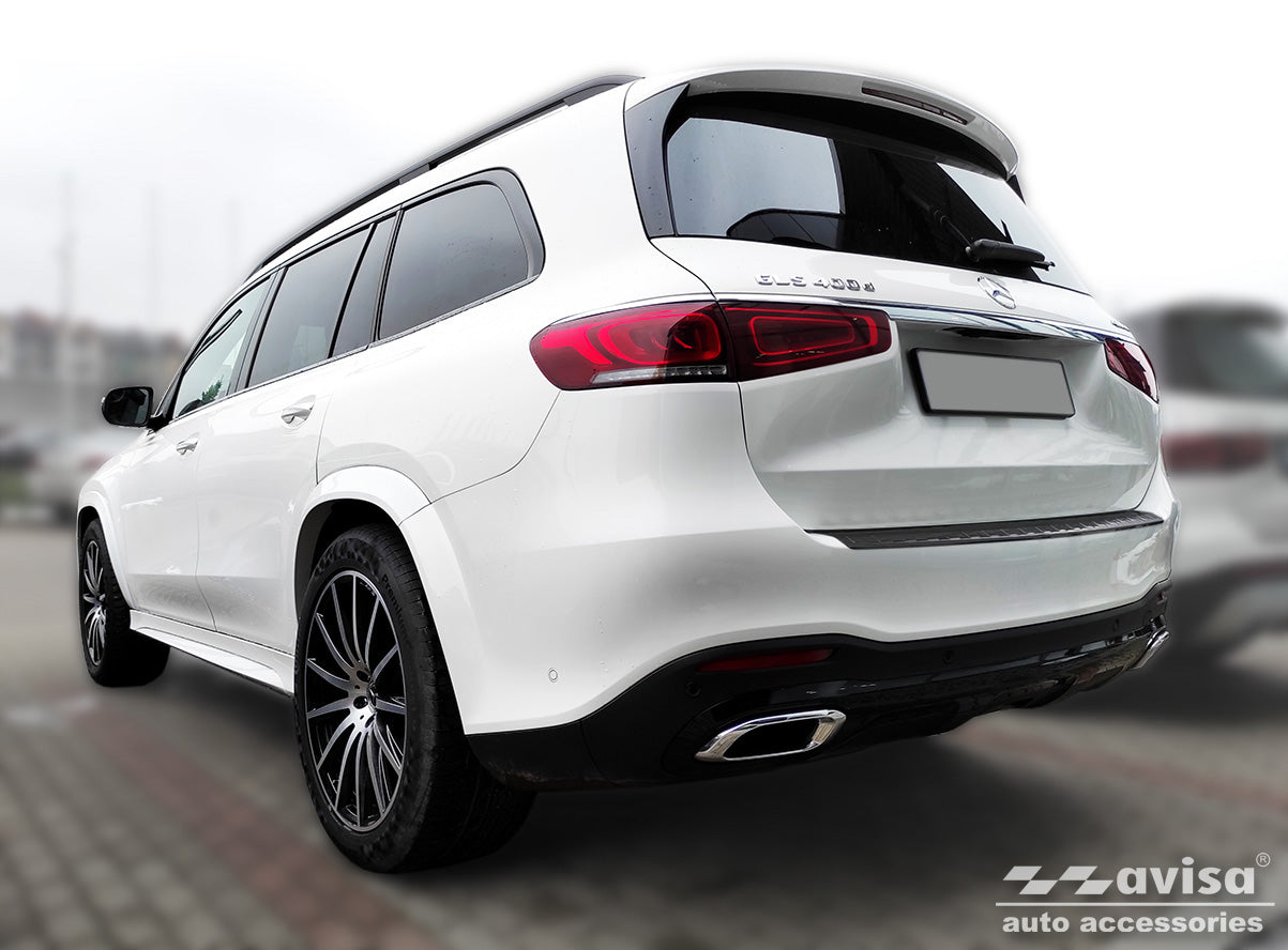 Lastskydd Mercedes Gls II (X167) 2019–2023, facelift 2023+ >/ Mercedes Gls II (X167) 63 AMG 2019–2023, facelift 2023+ > – Svart – detaljbild 2