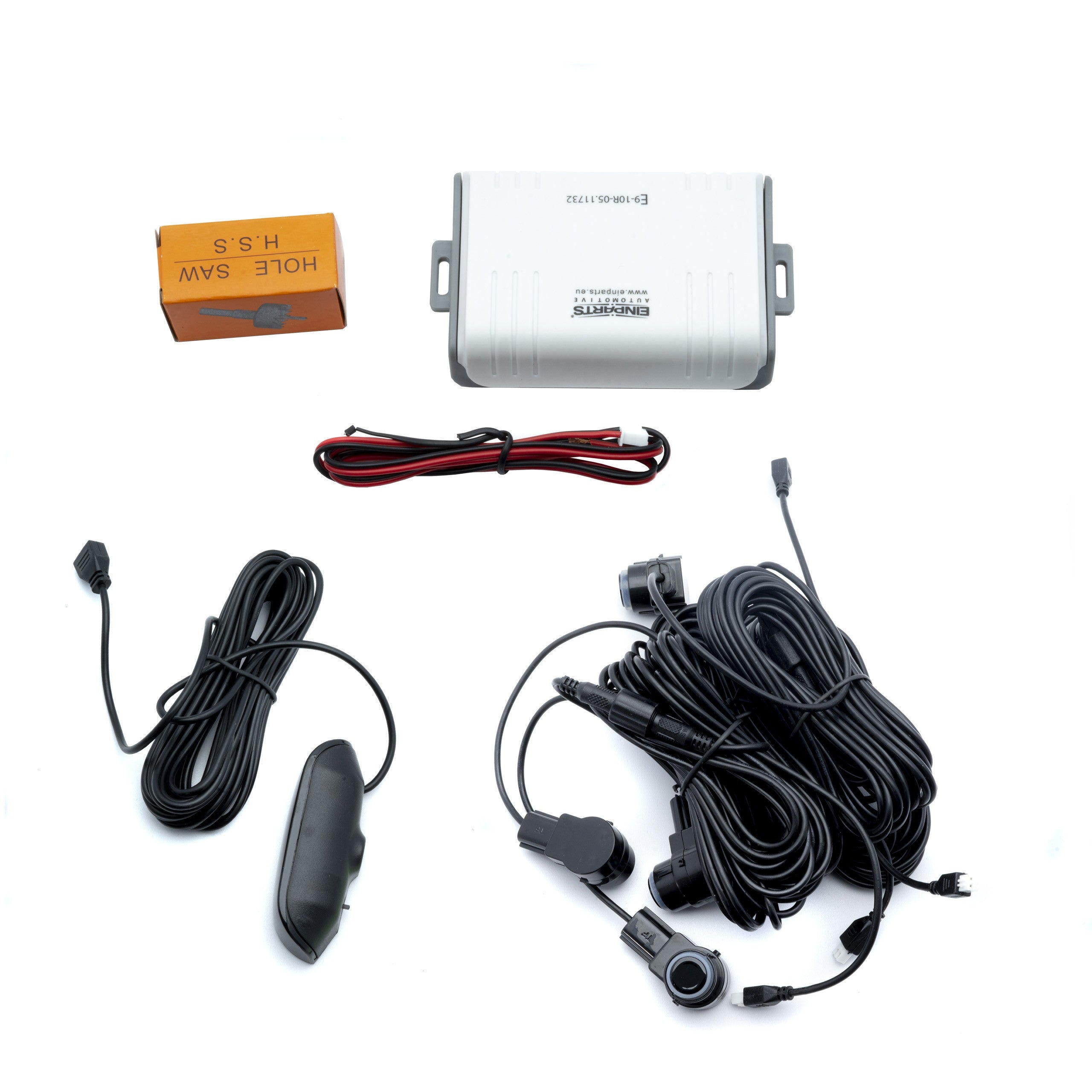 Parkeringssensor med display – Svart – ultraljudssensor – 4 sensorer – 4x 2,5 m