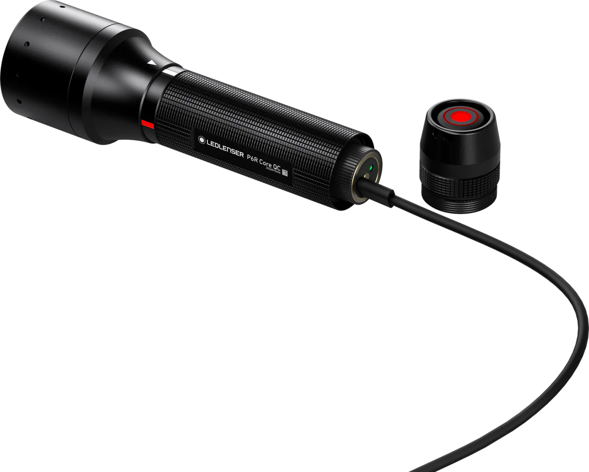 LED LENSES P6R QC Black ES – nærbillede detaljer | LED LINSER