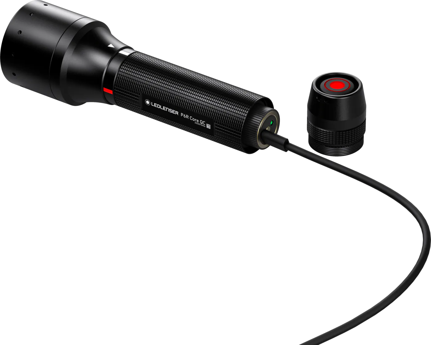 LED LENSES P6R QC Black ES – nærbillede detaljer | LED LINSER