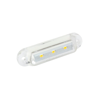 sidebillede, der viser profil og design af 12V frontmarkeringslys 16W12 (2 – pakke) 58x16mm – LEA