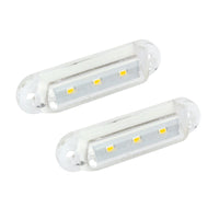 produktbillede forfra viser 12V frontmarkeringslys 16W12 (2 – pakke) 58x16mm – LEA