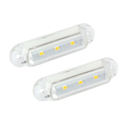 produktbillede forfra viser 12V frontmarkeringslys 16W12 (2 – pakke) 58x16mm – LEA