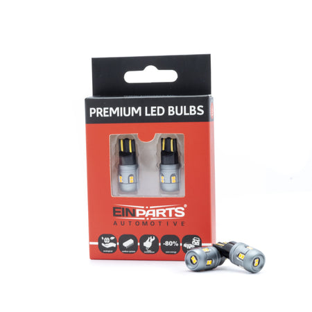 LED-lampa för bil – W5W – W2,1x9,5d – 1700–1800K (Orange) – 12 LED – SMD 2016