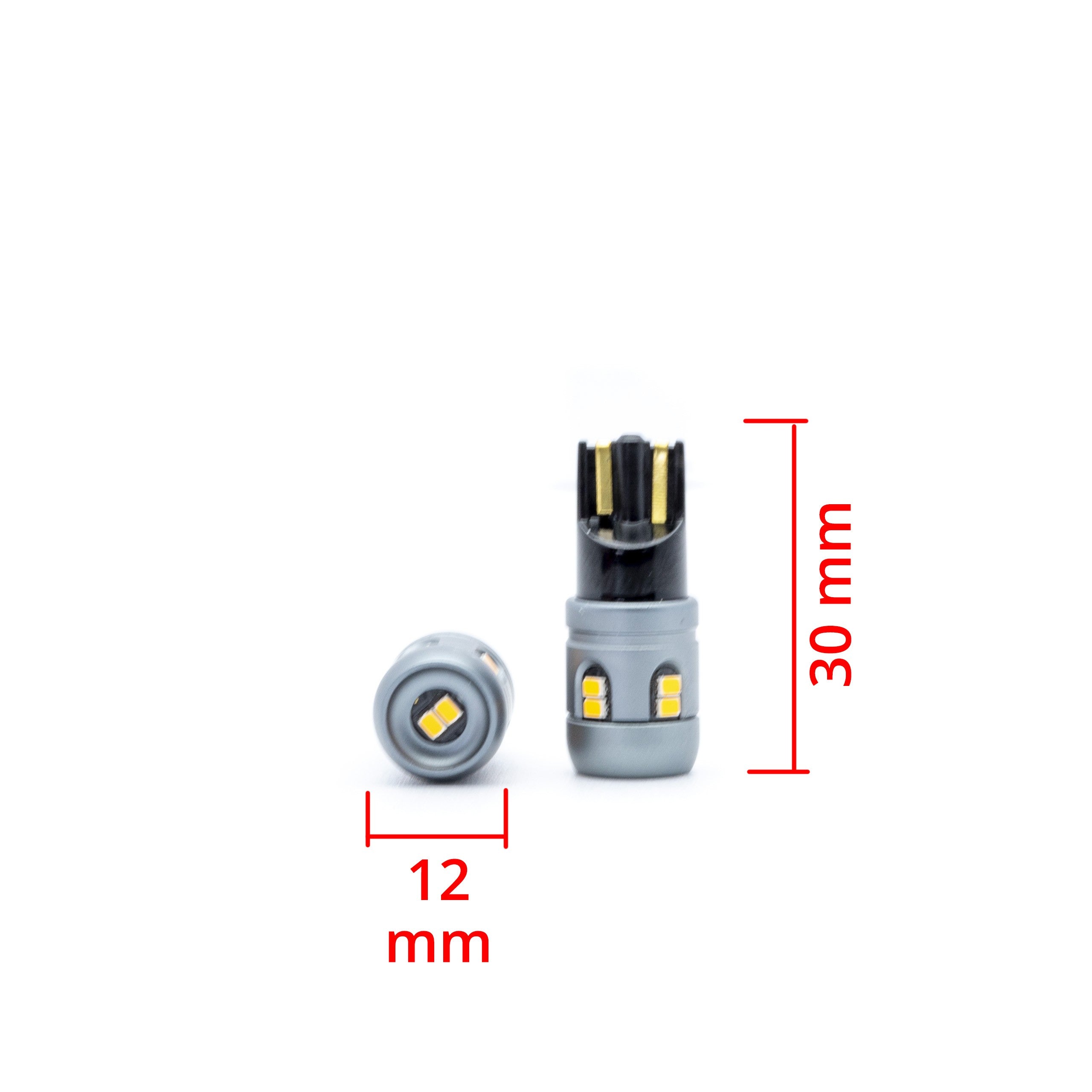 LED-lampa för bil – W5W – W2,1x9,5d – 1700–1800K (Orange) – 12 LED – SMD 2016