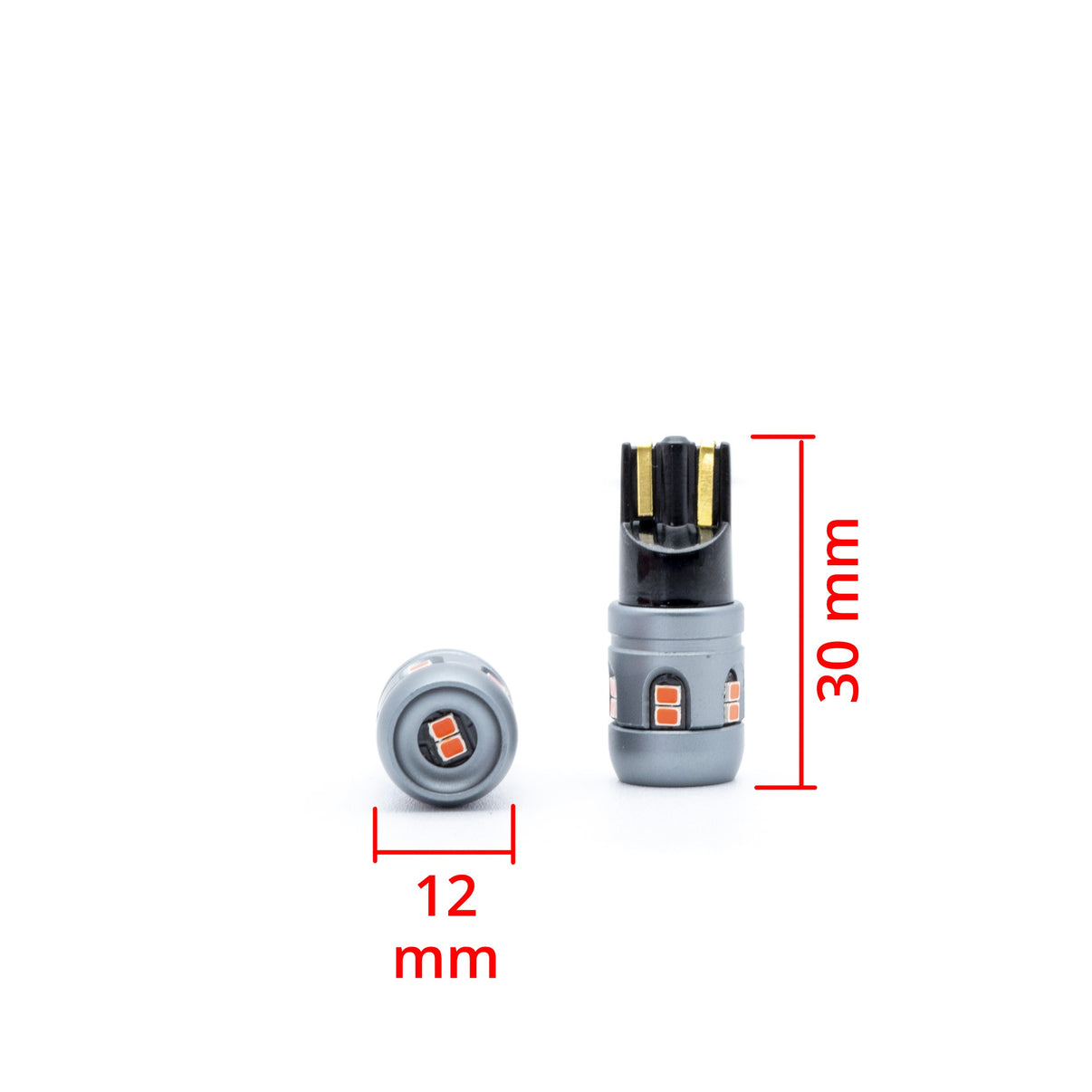 LED-lampa för bil – W5W – W2,1x9,5d – 1000–1500K (Röd) – 12 LED – SMD 2016