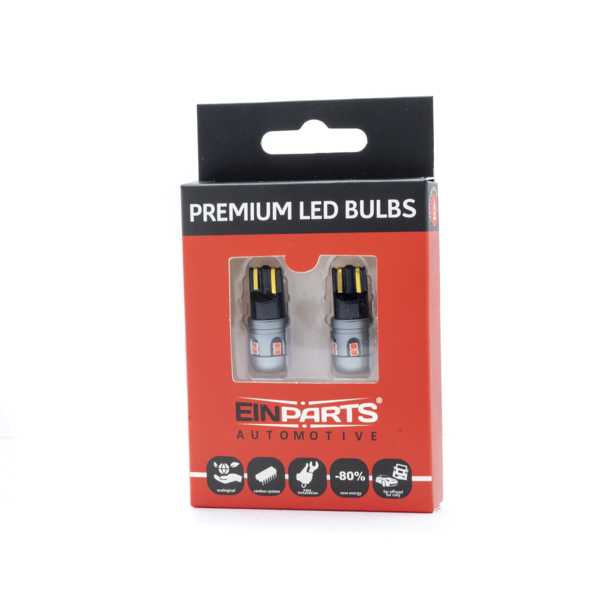 LED-lampa för bil – W5W – W2,1x9,5d – 1000–1500K (Röd) – 12 LED – SMD 2016