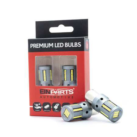 LED-lampa för bil – P21W – BA15S – 6000K – 66 LED – SMD 2016 – 2-pack