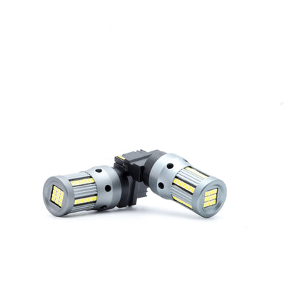 LED-lampa för bil – P27W – W2,1x9,5d,5x16q – 6000K – 66 LED – SMD 2016 – 2-pack