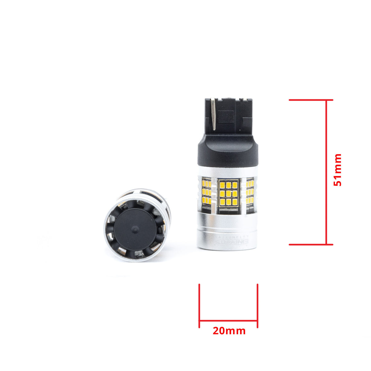 LED-lampa för bil – W2,1x9,5d1W – W3X16D – 1700–1800K (Orange) – 54 LED