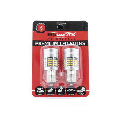 LED-lampa för bil – P21W – BA15S – 1700–1800K (Orange) – 54 LED – SMD 2016