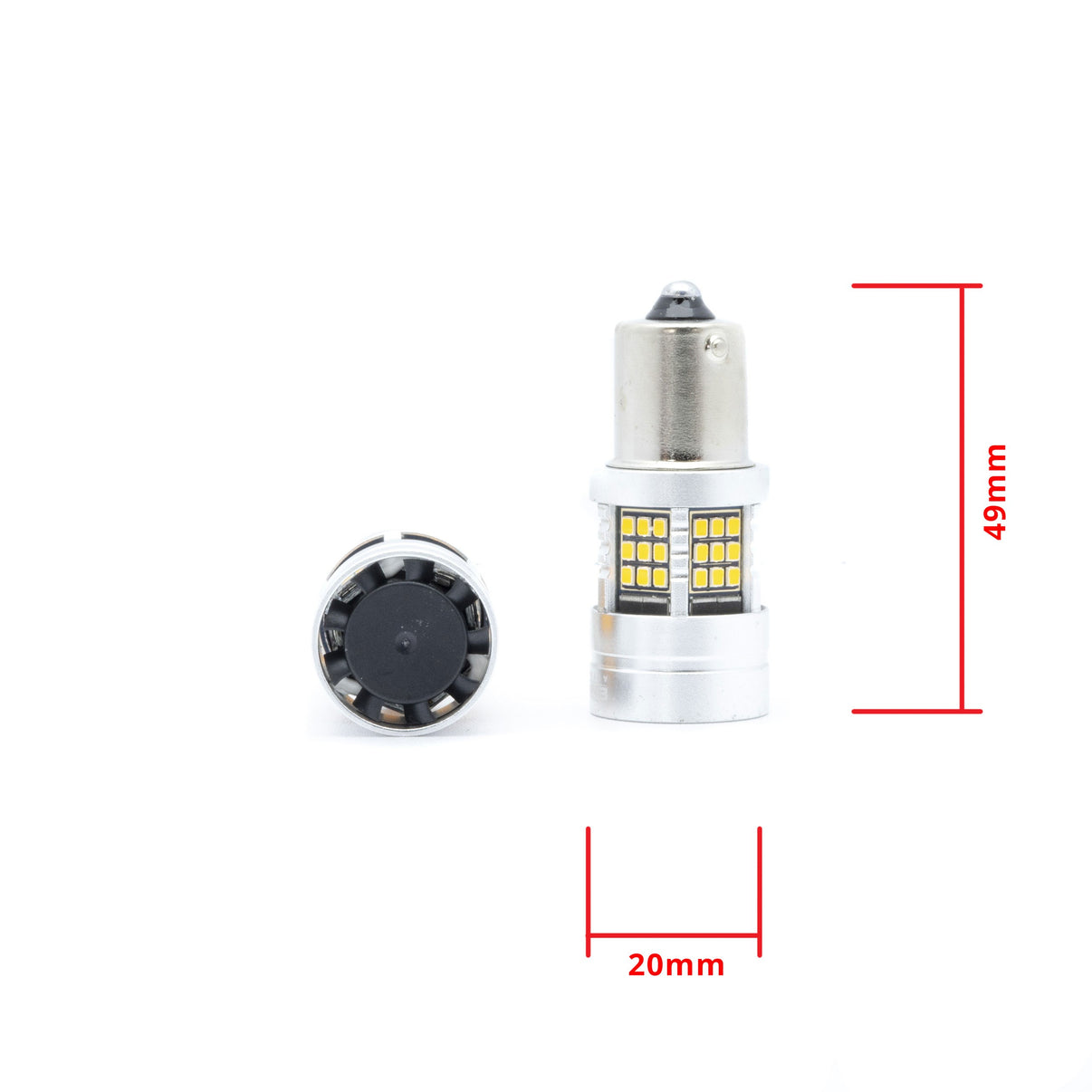 LED-lampa för bil – PY21W – BAU15S – 1700–1800K (Orange) – 54 LED – SMD 2016