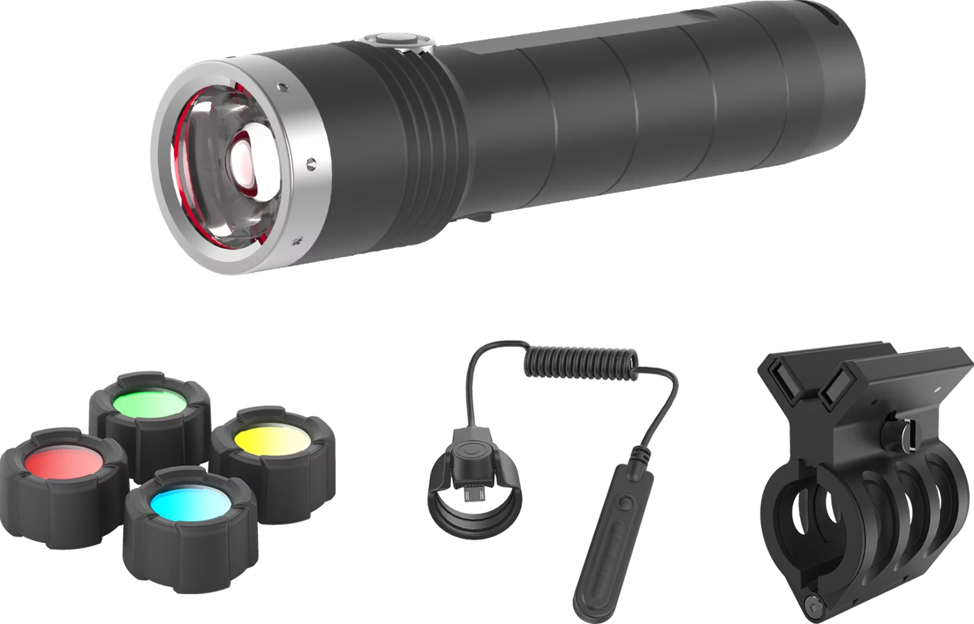 LEDLENSER MT10 COMBO Sort – produktbillede forfra | LED LINSER
