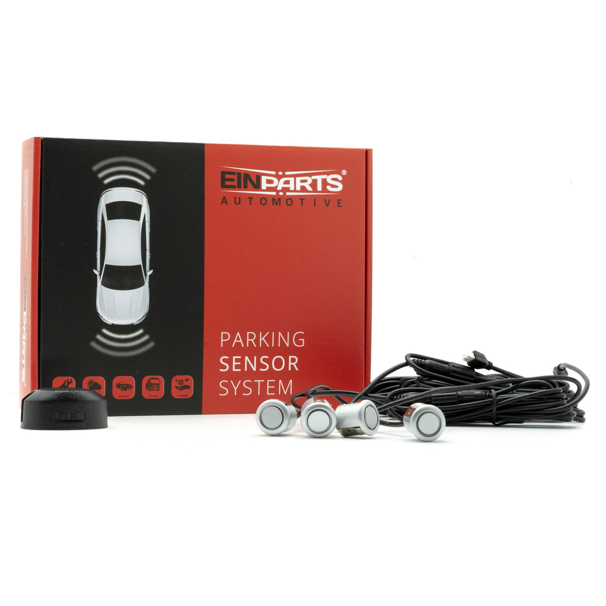 Parkeringssensor med summer – Silver – 18.5 mm – 8 sensorer