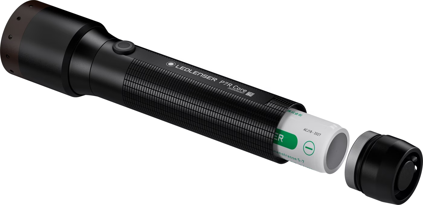 LED LENSER P7R CORE Black ONE – nærbillede detaljer | LED LINSER