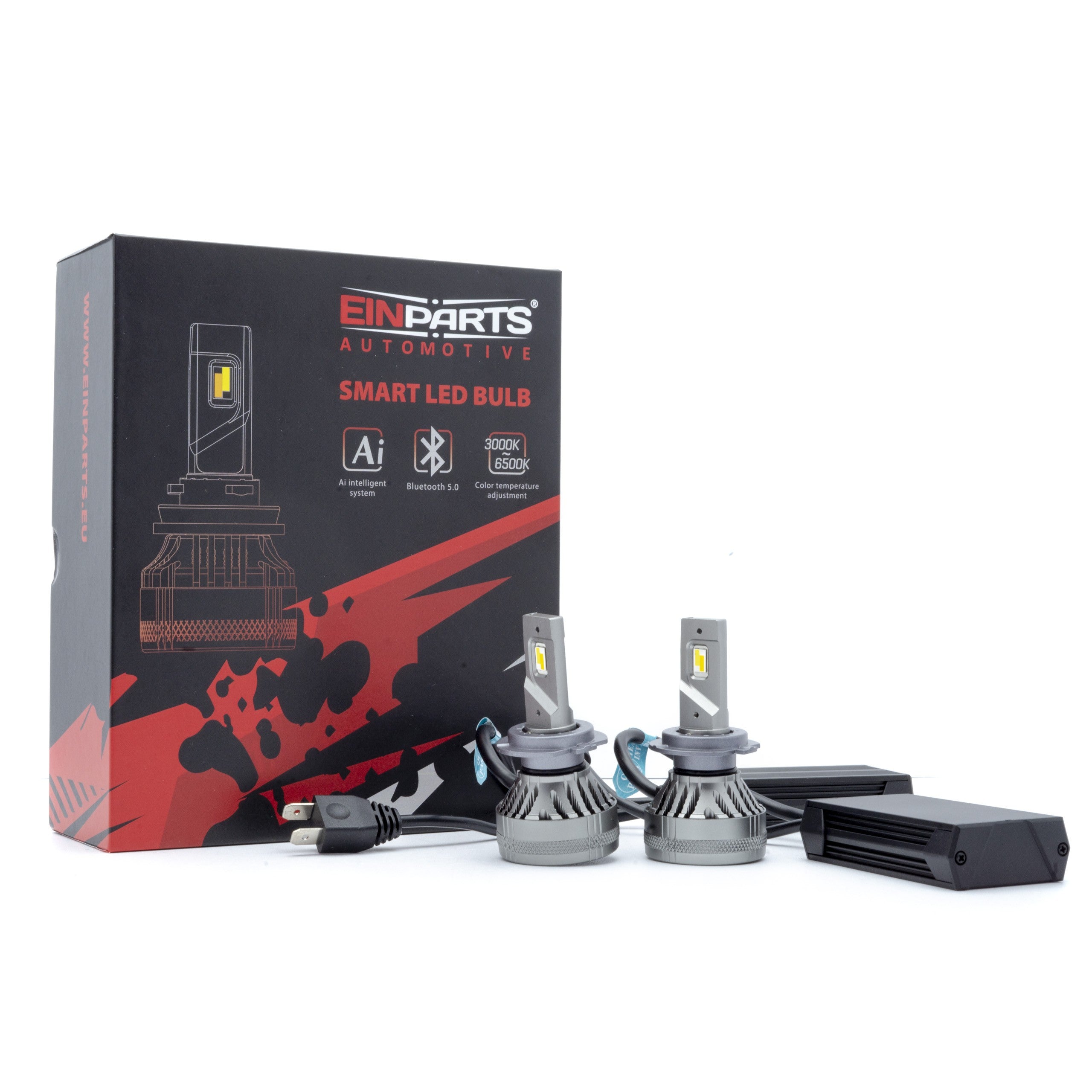 LED-konverteringssats – H7 – 3000K - 6500K (AI-styrning) – 9V - 16V – PG18.5D-1