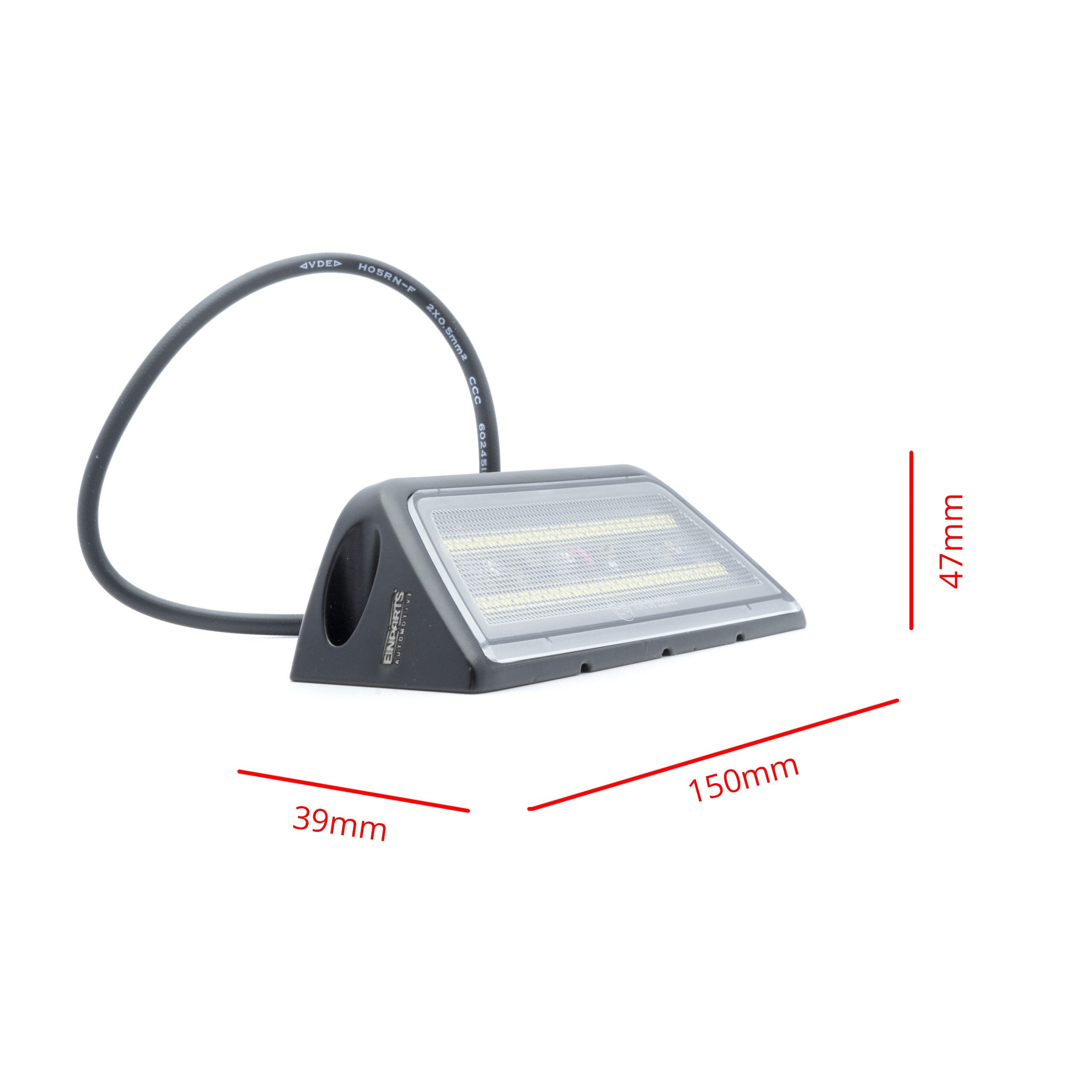 LED-arbetslampa – 52 W – 6000K – 52 LED – 150mm x 39mm x 47mm