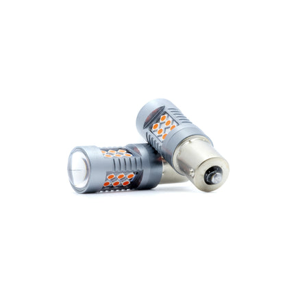 LED-lampa för bil – P21W – BA15S – 1000–1500K (Röd) – 24 LED – SMD 3030 – 2-pack