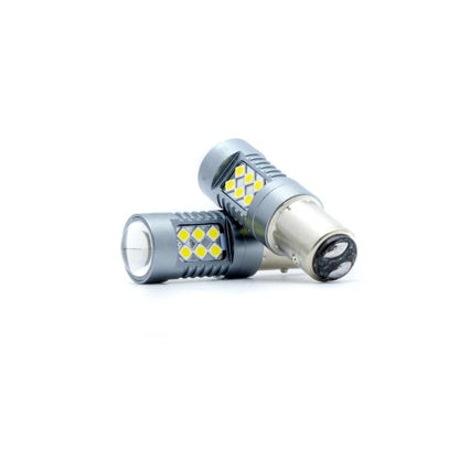 LED-lampa för bil – P21/5W – BAY15d – 6000K – 24 LED – SMD 3030 – 2-pack