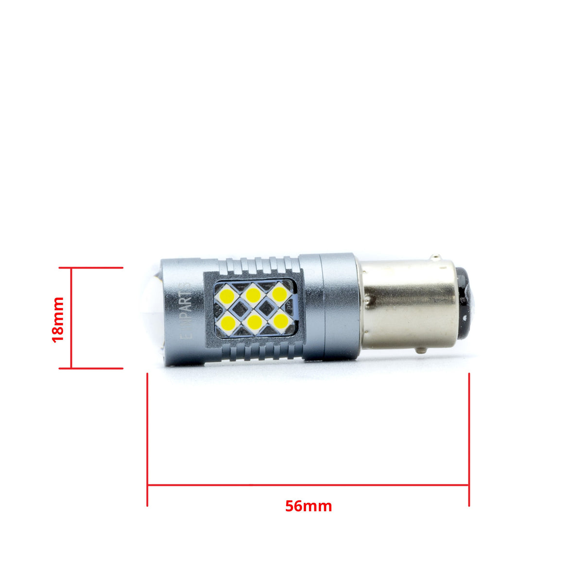 LED-lampa för bil – P21/5W – BAY15d – 6000K – 24 LED – SMD 3030 – 2-pack