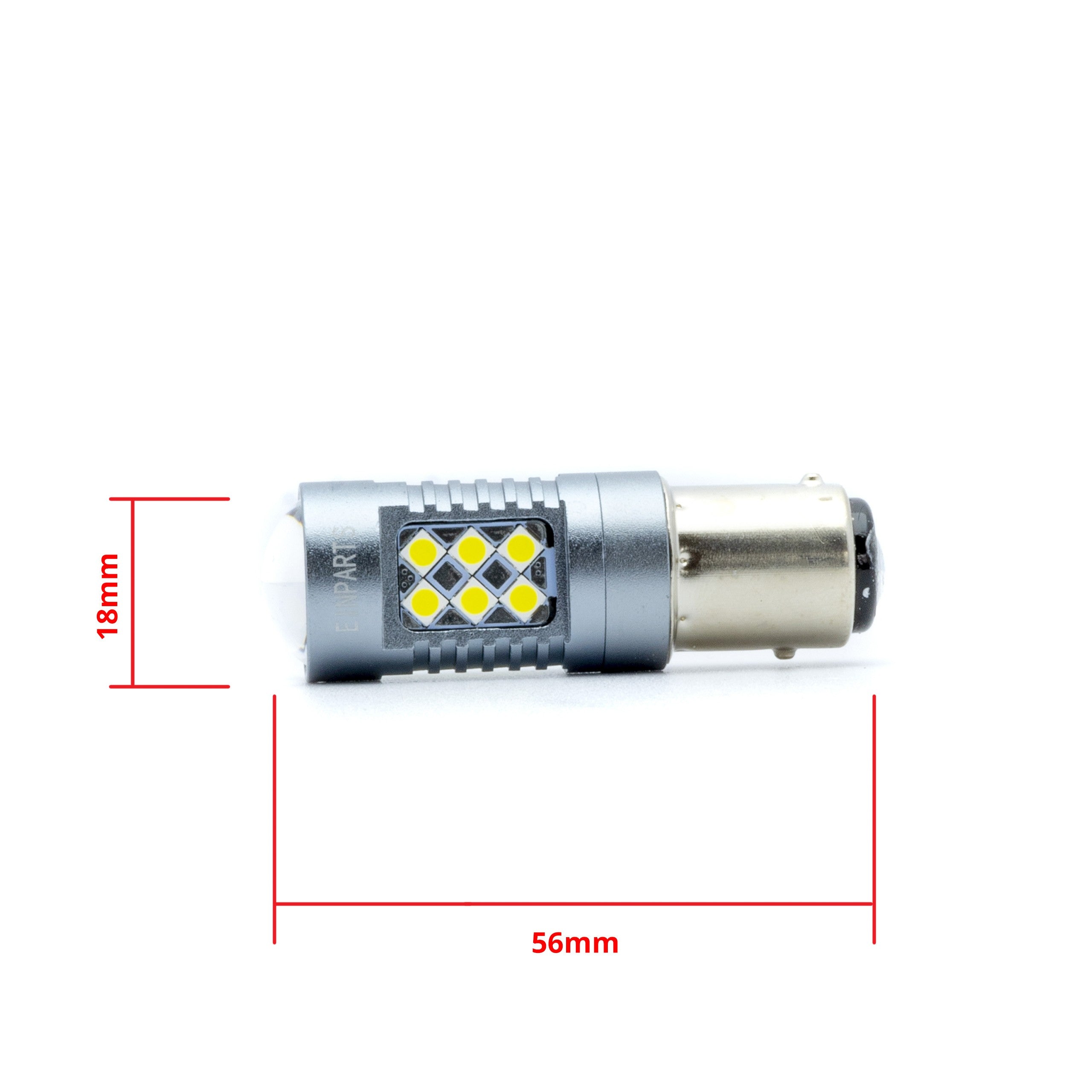 LED-lampa för bil – P21/5W – BAY15d – 6000K – 24 LED – SMD 3030 – 2-pack