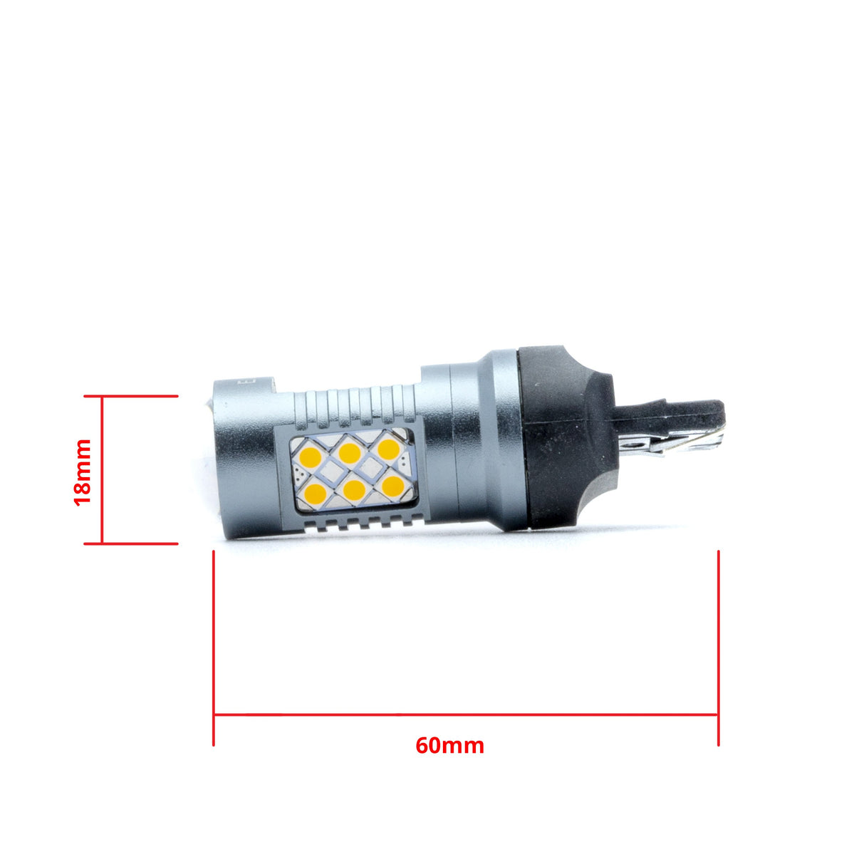 LED-lampa för bil – W21W – W3X16D – 1700–1800K (Orange) – 24 LED – SMD 3030