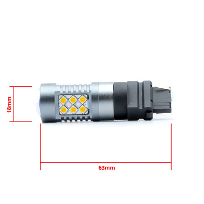 LED-lampa för bil – P27W – W2,1x9,5d,5x16q – 1700–1800K (Orange) – 24 LED