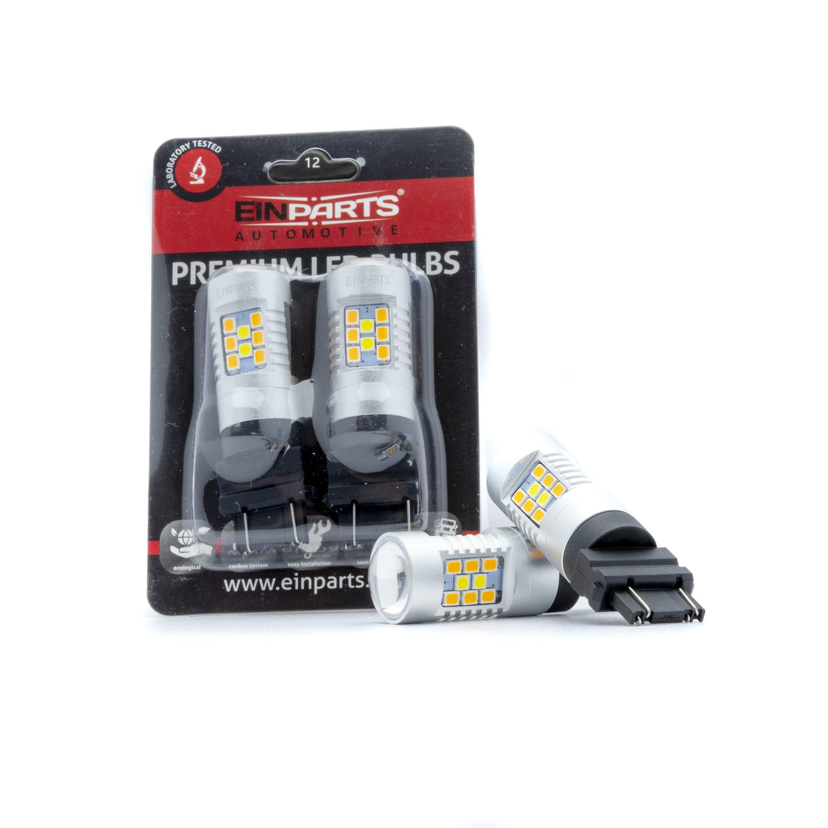 LED-lampa för bil – P27/7W – W2,5x16q – 1700–1800K/ 6000K – 28 LED – SMD 3030