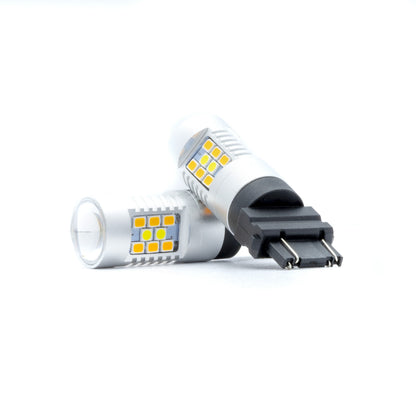 LED-lampa för bil – P27/7W – W2,5x16q – 1700–1800K/ 6000K – 28 LED – SMD 3030